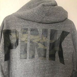VS pink fleece lined sweatshirt